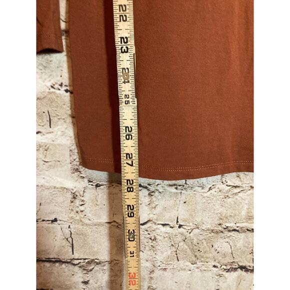 STORQ Maternity Top Womens 3 Small Camel Brown Modal Stretch Pullover Loungewear - Picture 8 of 12